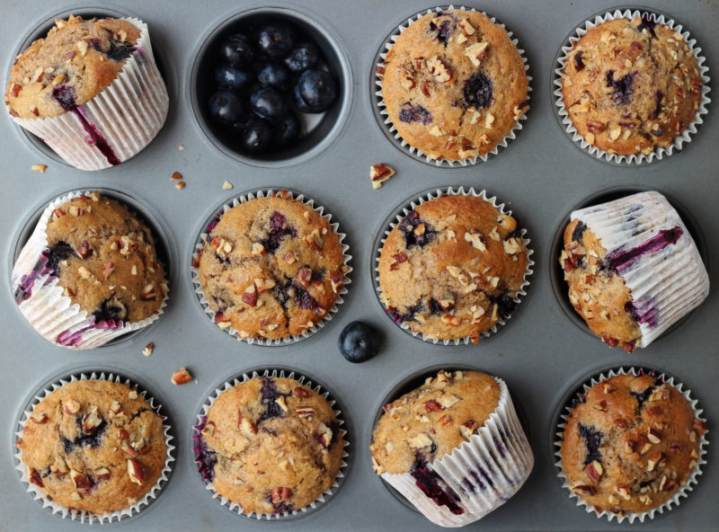 Blueberry Nut Muffins - Baker Jo