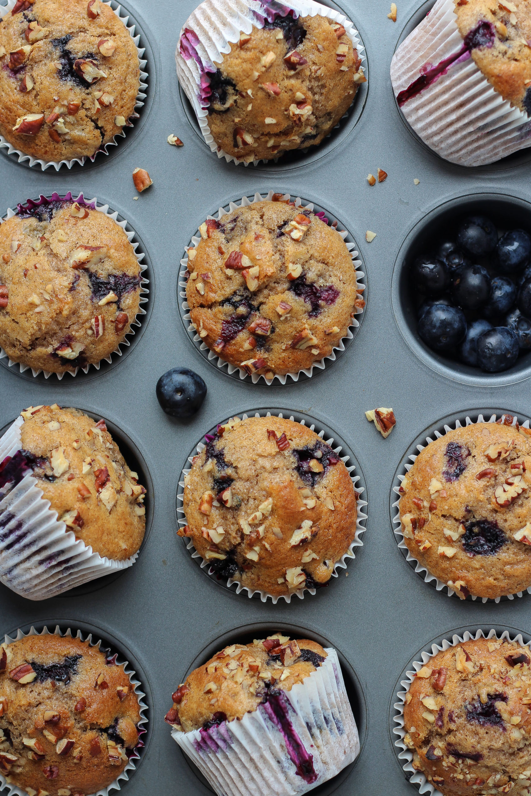 Blueberry Nut Muffins - Baker Jo