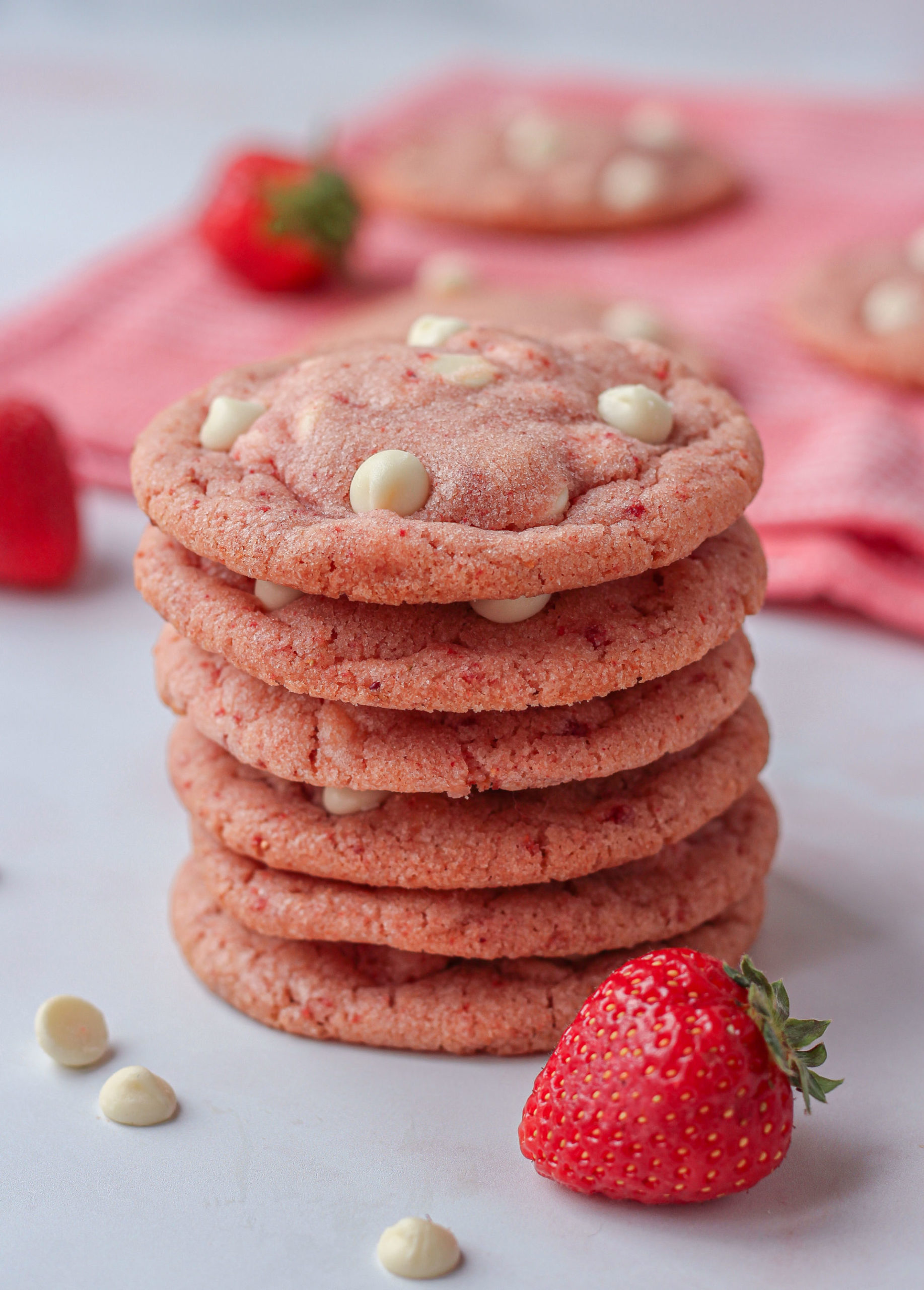 Strawberry White Chocolate Cookies - Baker Jo