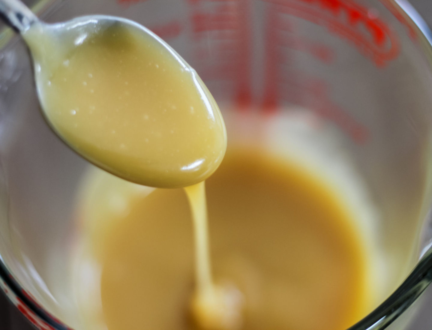 close up of homemade toffee sauce