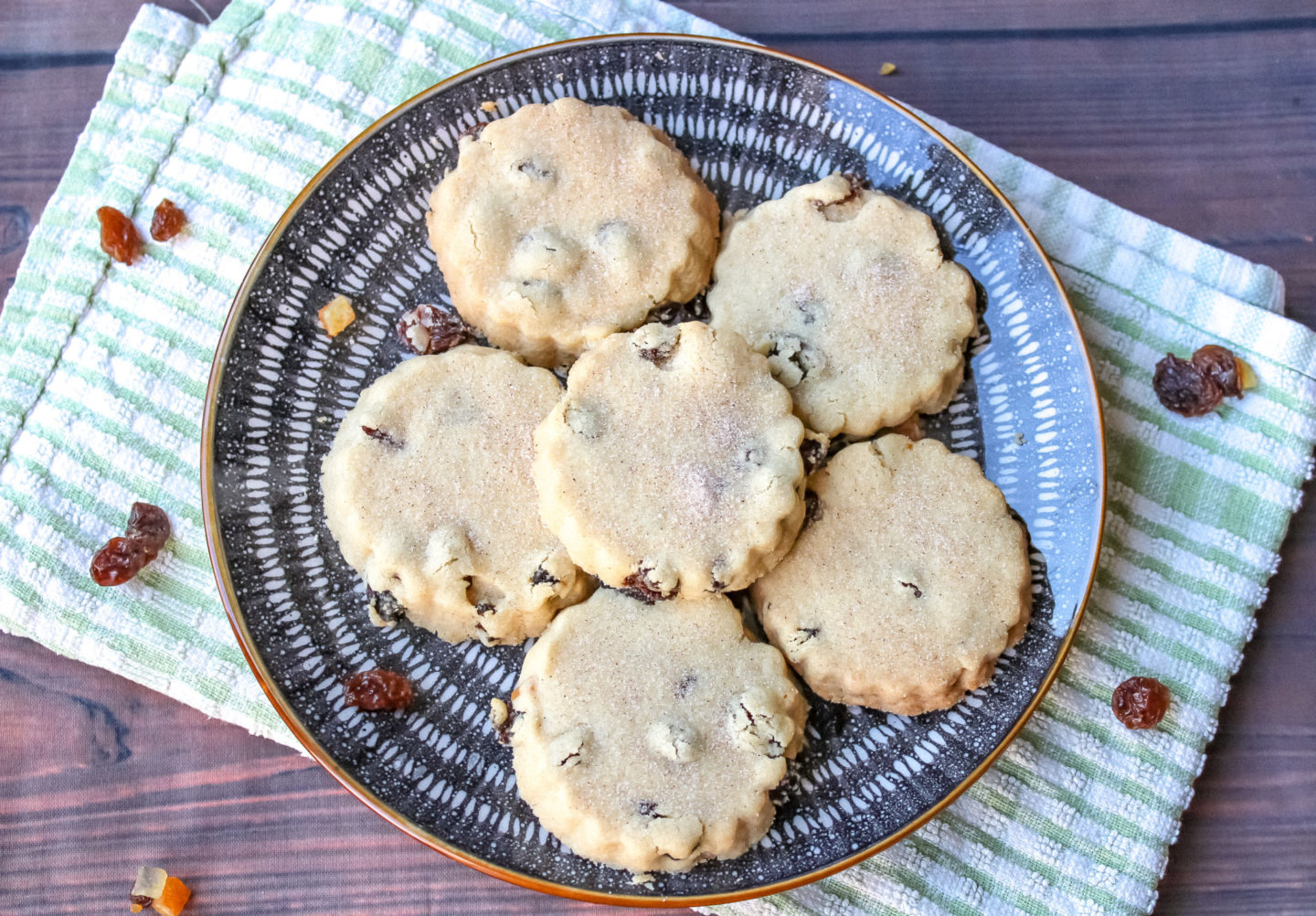 plate of Welsh cake shortbread biscuits