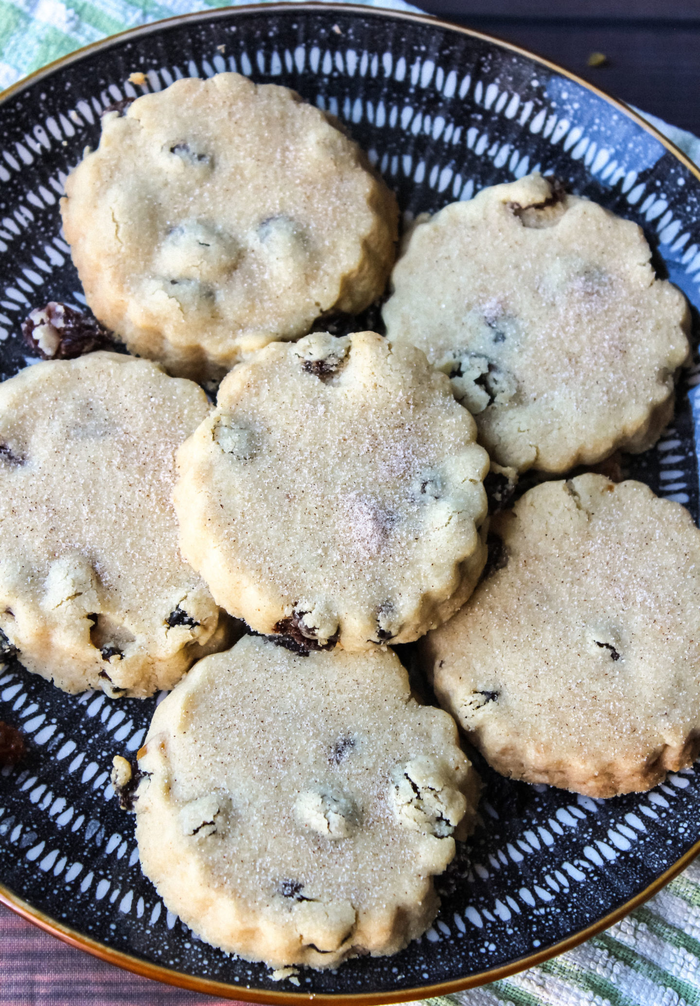 plate of Welsh cake shortbread biscuits