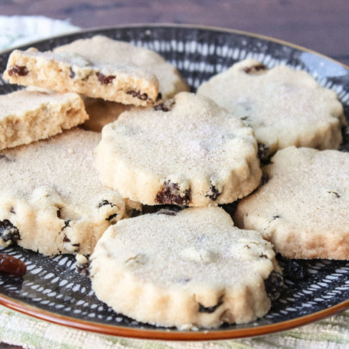 plate of welsh cake shortbread biscuits