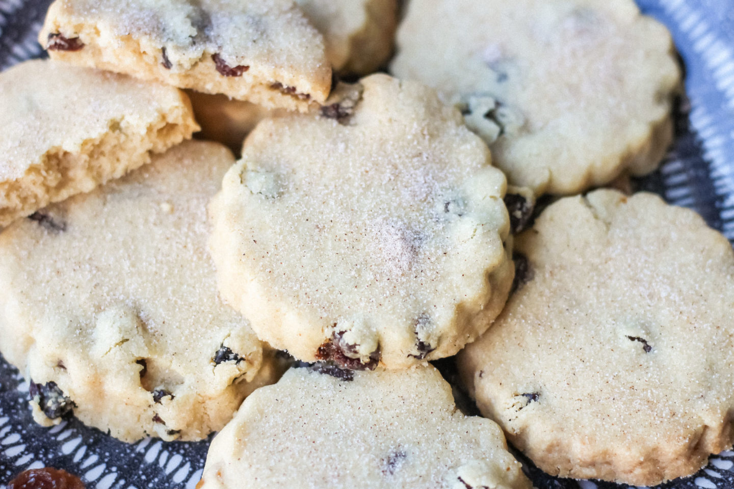 plate of Welsh cake shortbread biscuits