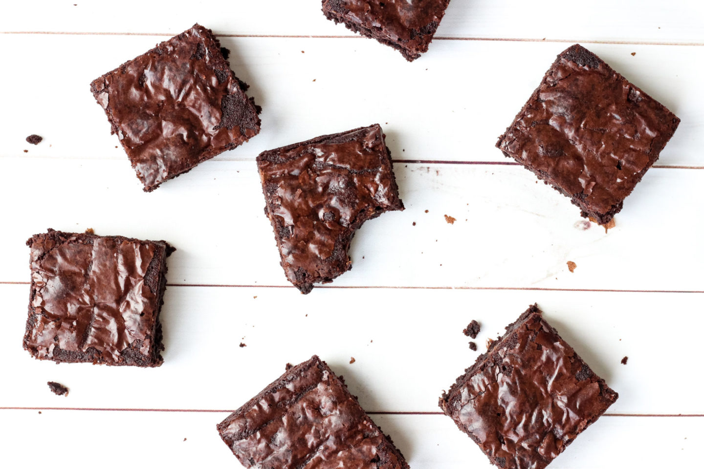 view from above of several brownies