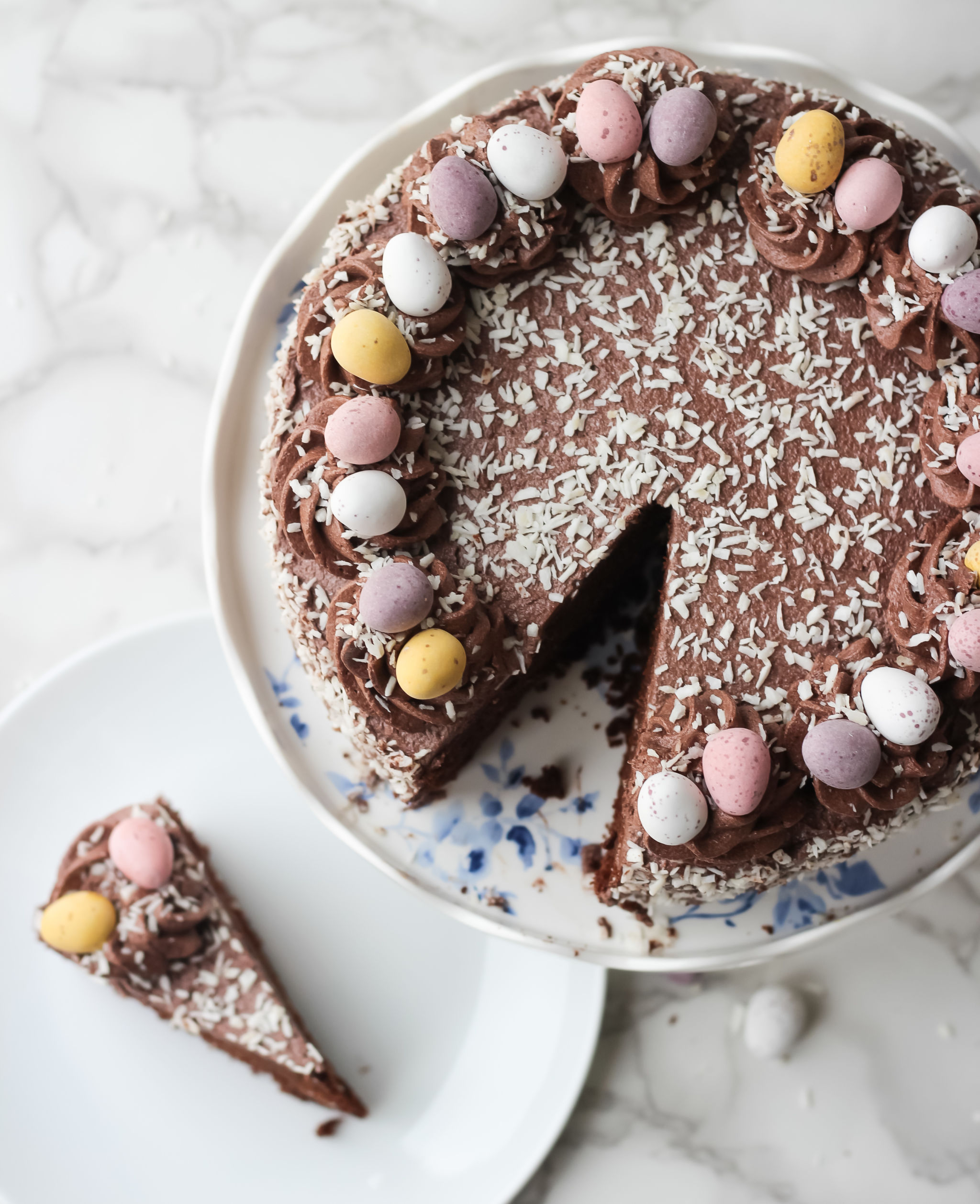 Chocolate Coconut Cake - Baker Jo's Easy, Moist Easter Layer Cake