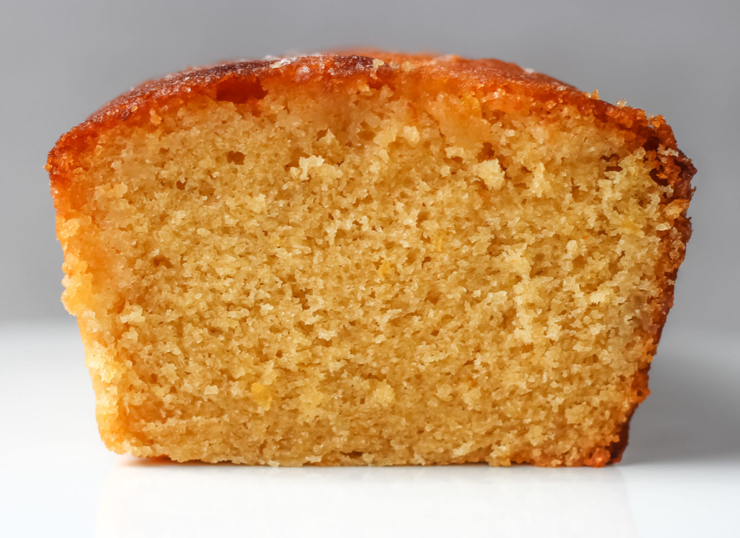 close shot of inside of loaf cake