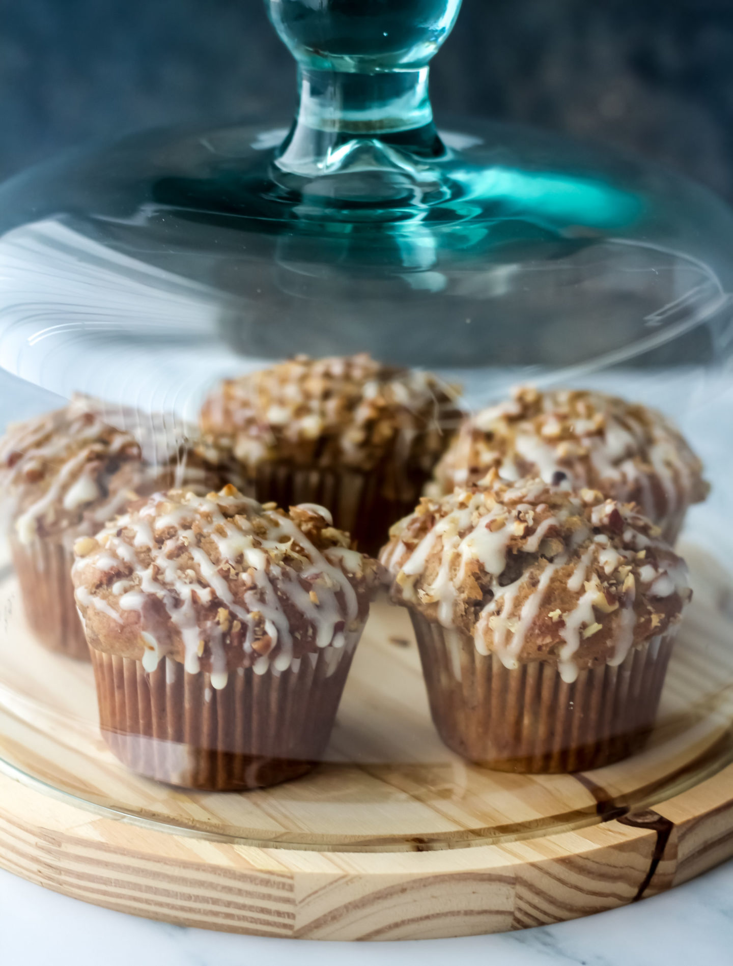 muffins in cake display