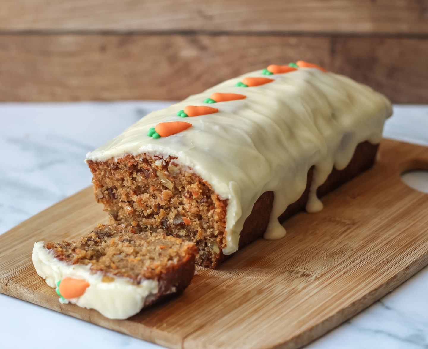 Carrot Cake Loaf {Cream Cheese Frosting} - Two Peas & Their Pod