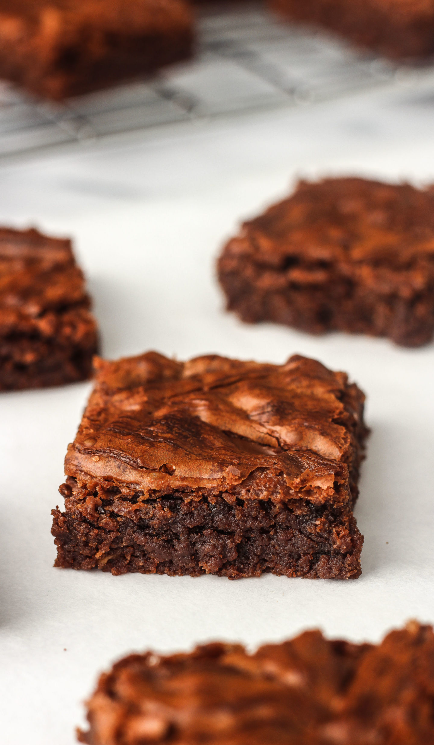 close up of nutella brownie 