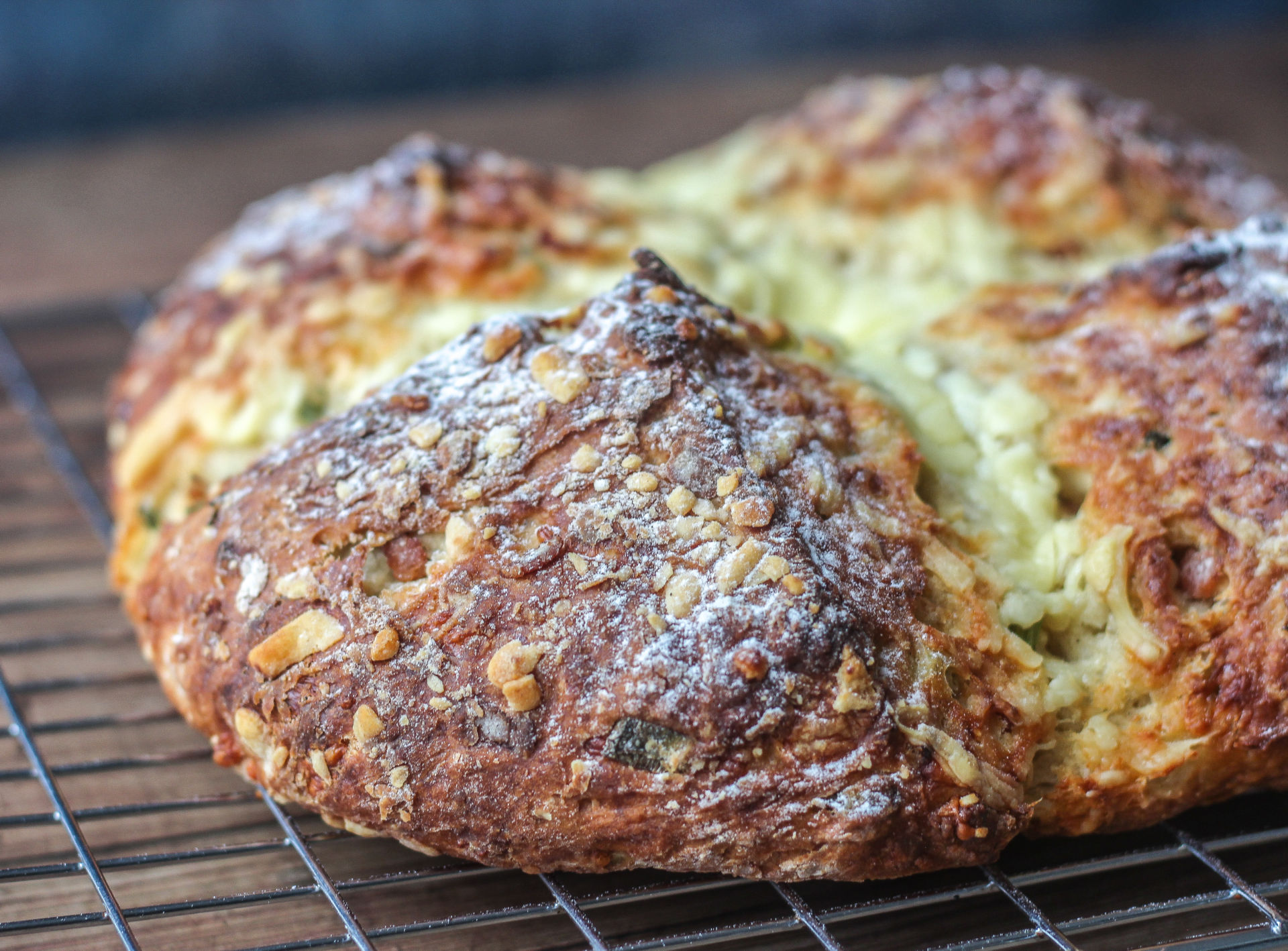 Bacon, Cheese and Spring Onion Soda Bread Baker Jo