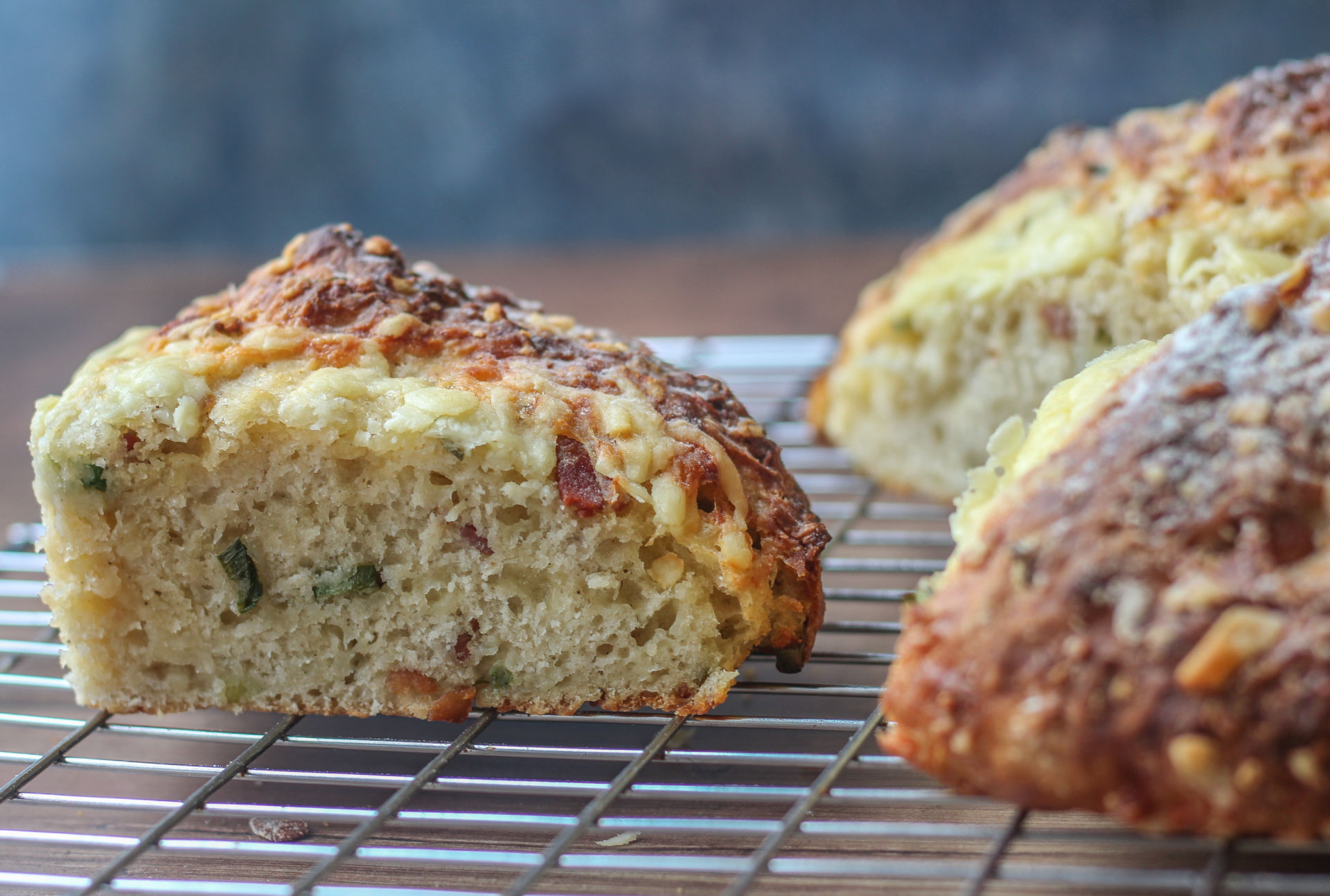 Bacon, Cheese and Spring Onion Soda Bread Baker Jo