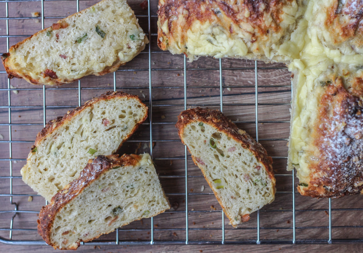 Bacon, Cheese and Spring Onion Soda Bread Baker Jo