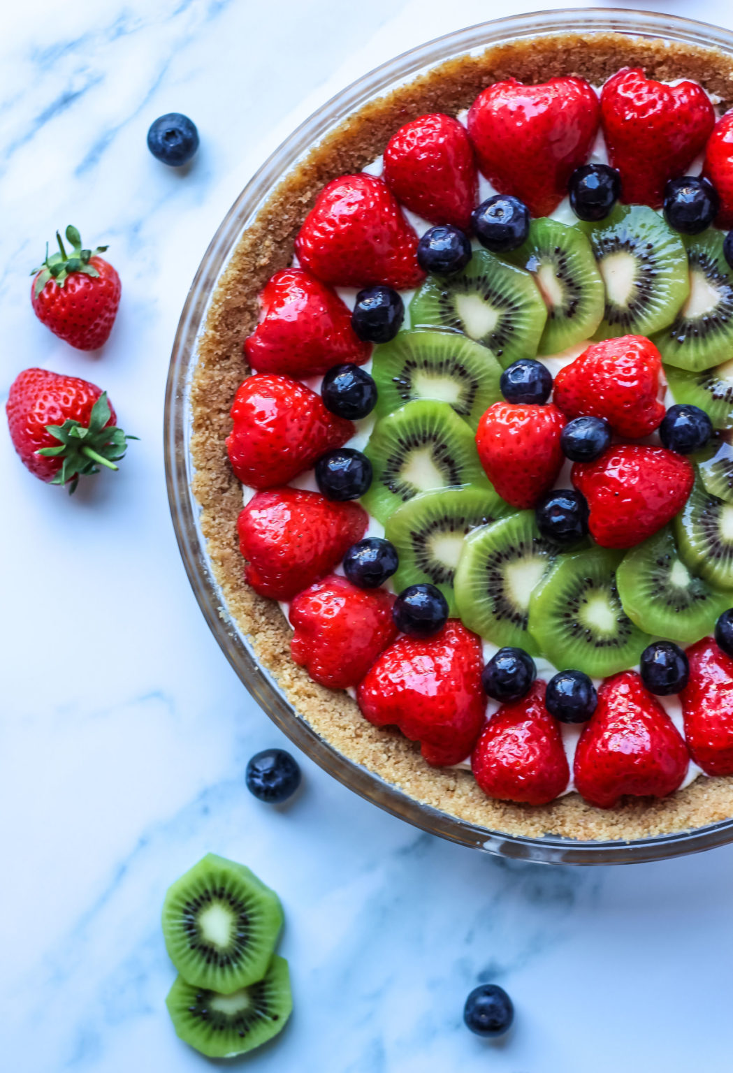 NoBake Fresh Fruit Tart Baker Jo's easy nobake summer dessert