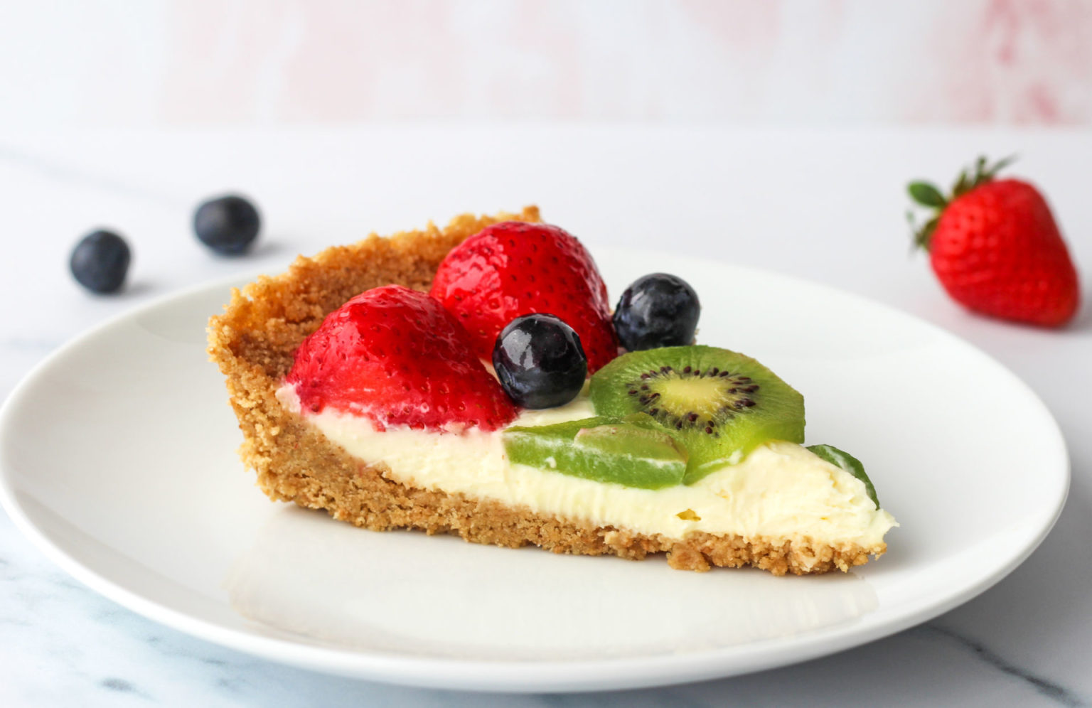 No-Bake Fresh Fruit Tart - Baker Jo's easy no-bake summer dessert