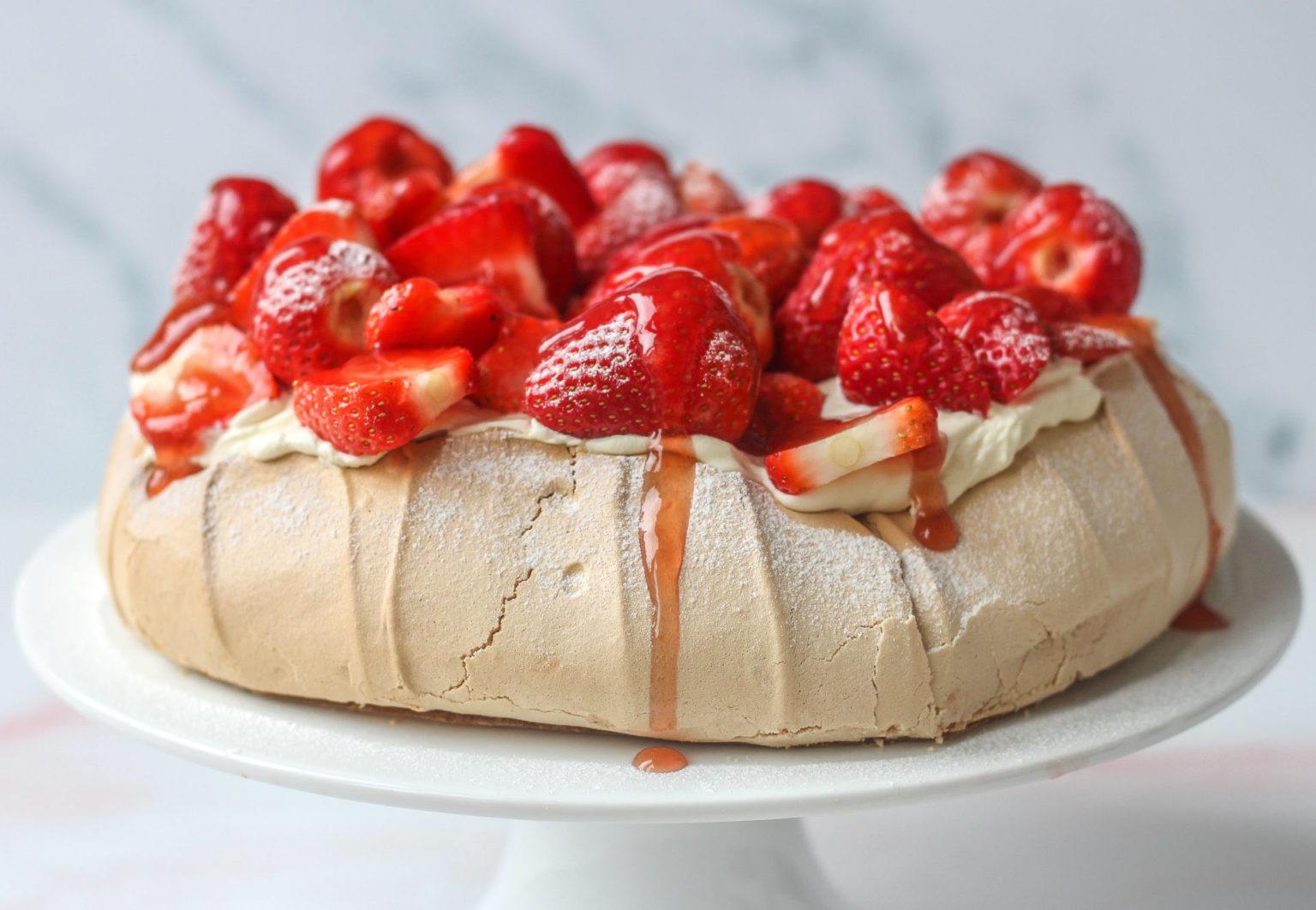 Strawberry Pavlova - Baker Jo