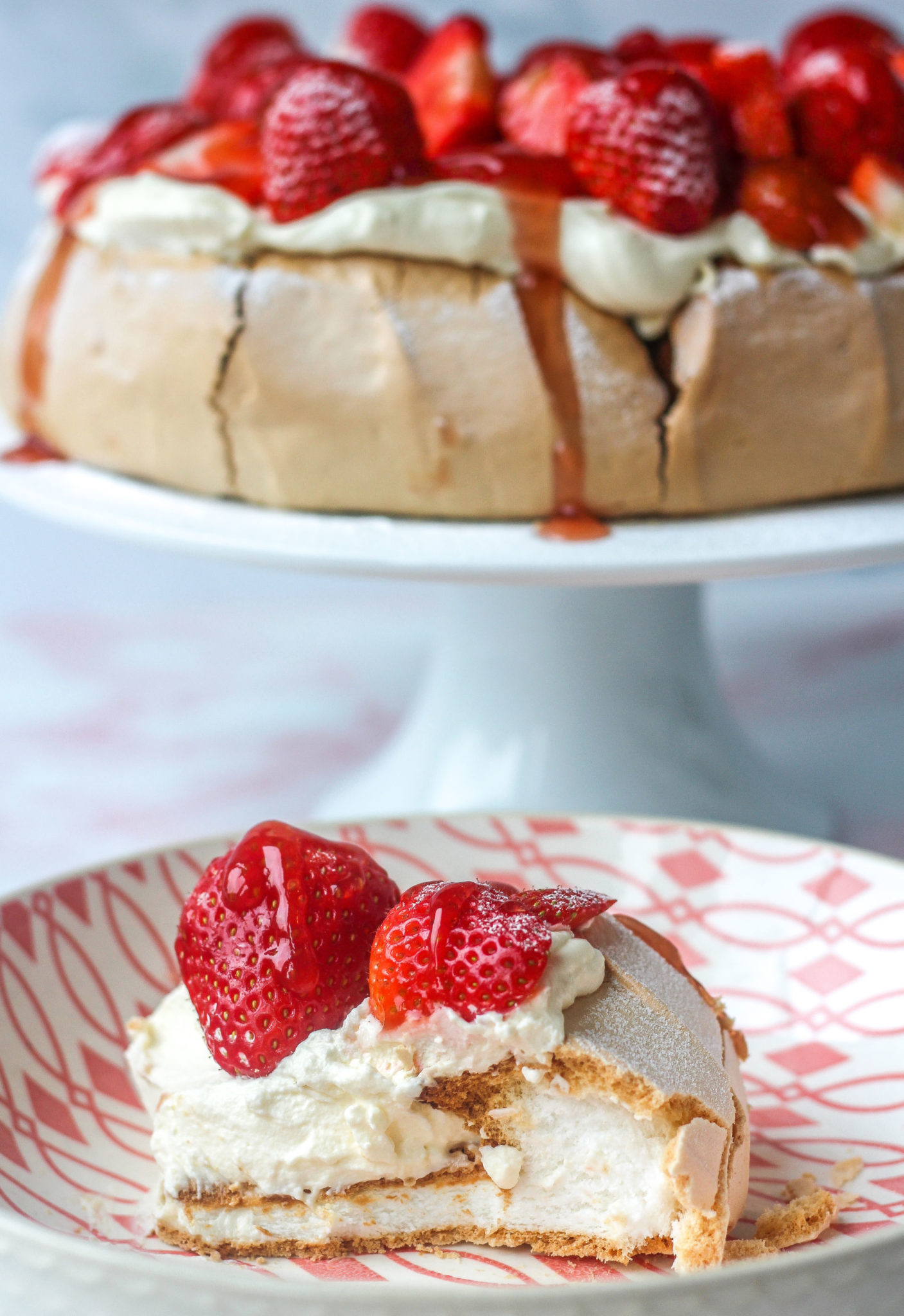 Strawberry Pavlova - Baker Jo