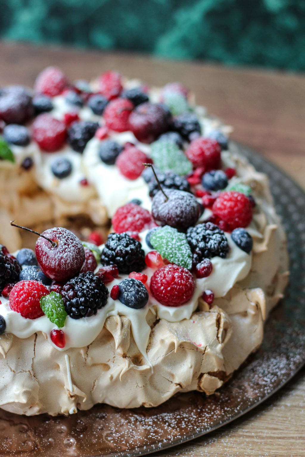 Christmas Berry Pavlova Wreath - Baker Jo