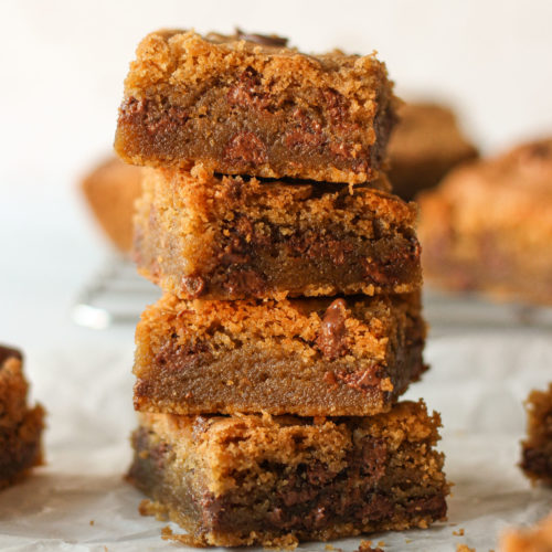 Chewy Chocolate Chip Cookie Bars - Baker Jo