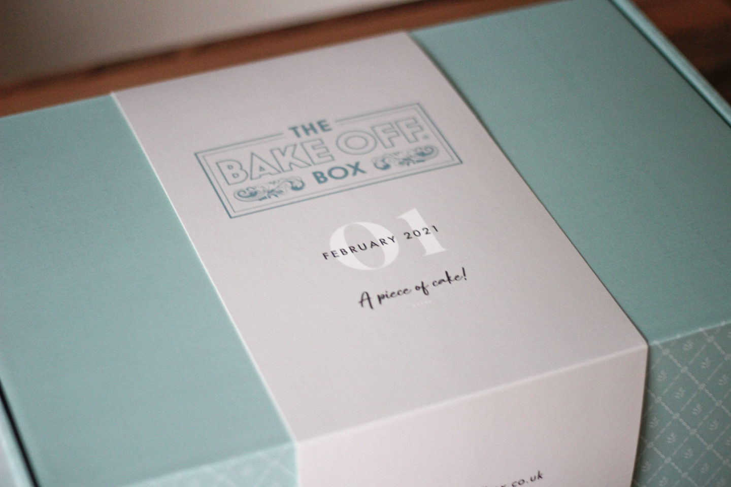 Close up of unopened Bake Off Box